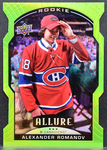 2020-21 UD Allure Rookie Green Quartz Alexander Romanov Canadiens RC 94/99 8358
