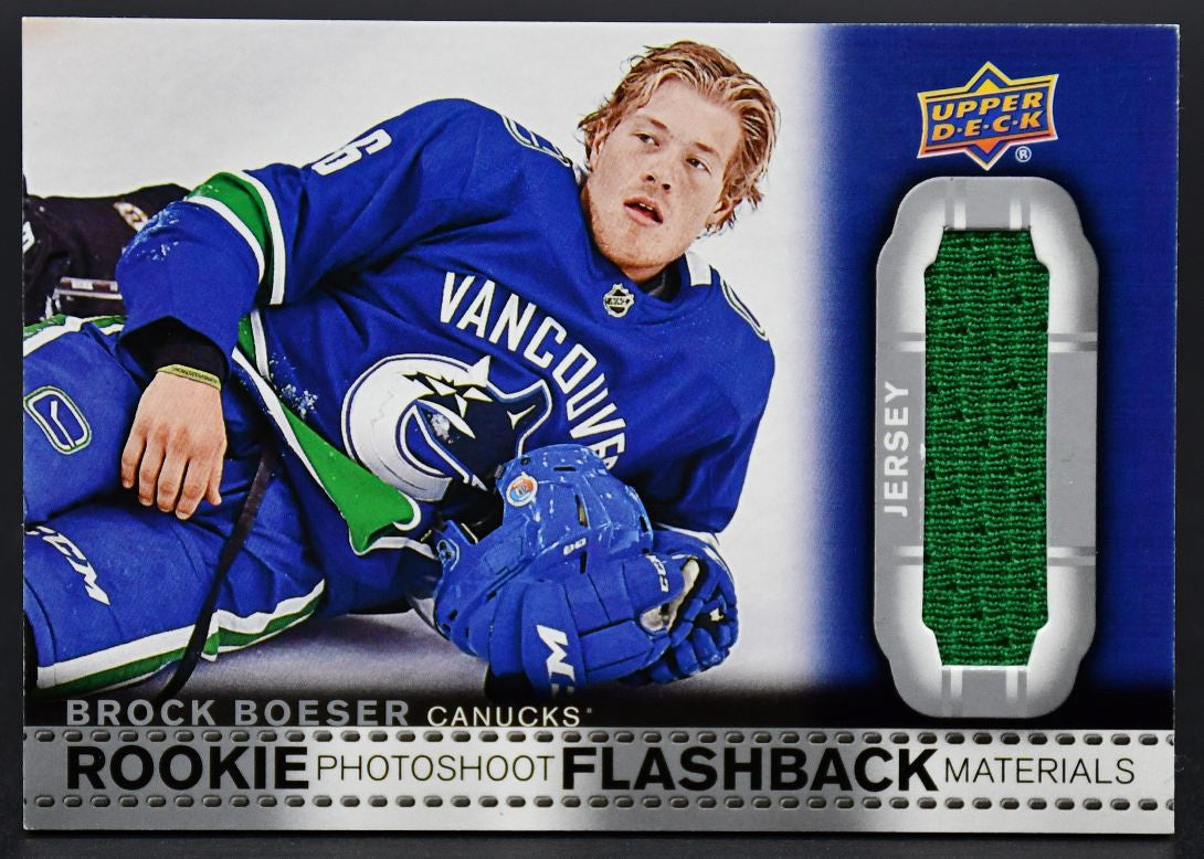 2018-19 UD Series 2 Rookie Photoshoot Flashback Materials Brock Boeser RC Jersey