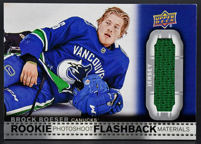 2018-19 UD Series 2 Rookie Photoshoot Flashback Materials Brock Boeser RC Jersey