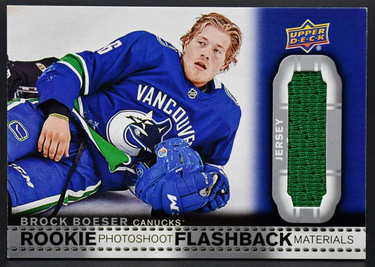 2018-19 UD Series 2 Rookie Photoshoot Flashback Materials Brock Boeser RC Jersey