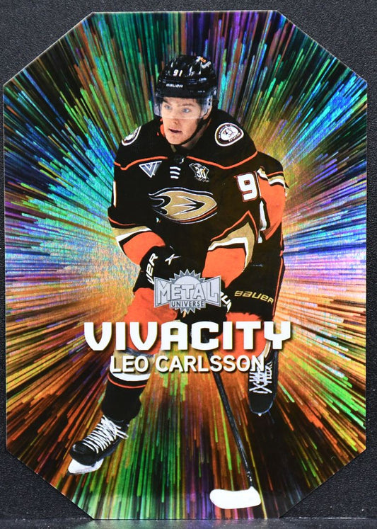 2023-24 Skybox Metal Universe Vivacity Leo Carlsson 2 Anaheim Ducks 3902