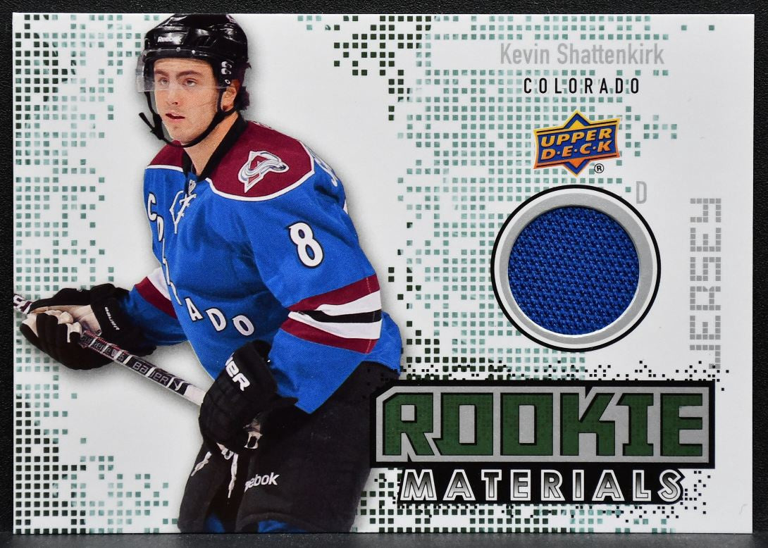 2010-11 UD Series 2 Rookie Materials Kevin Shattenkirk Avalanche RC Jersey 5241