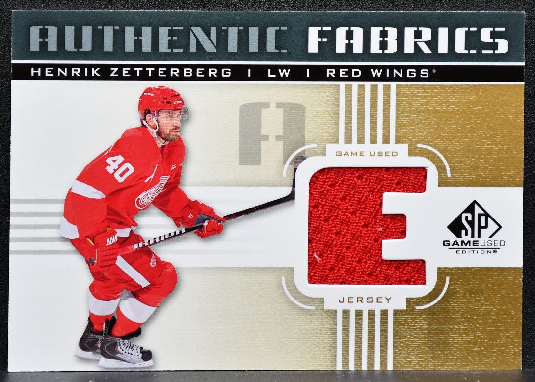 2011-12 SP Game Used Authentic Fabrics Henrik Zetterberg Red Wings Jersey 3551