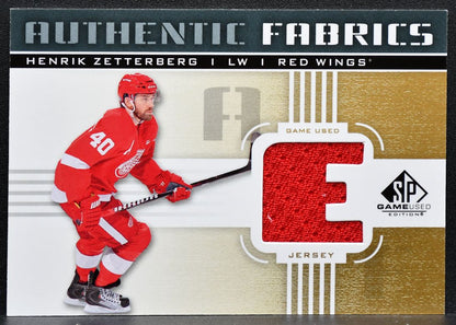 2011-12 SP Game Used Authentic Fabrics Henrik Zetterberg Red Wings Jersey 3551
