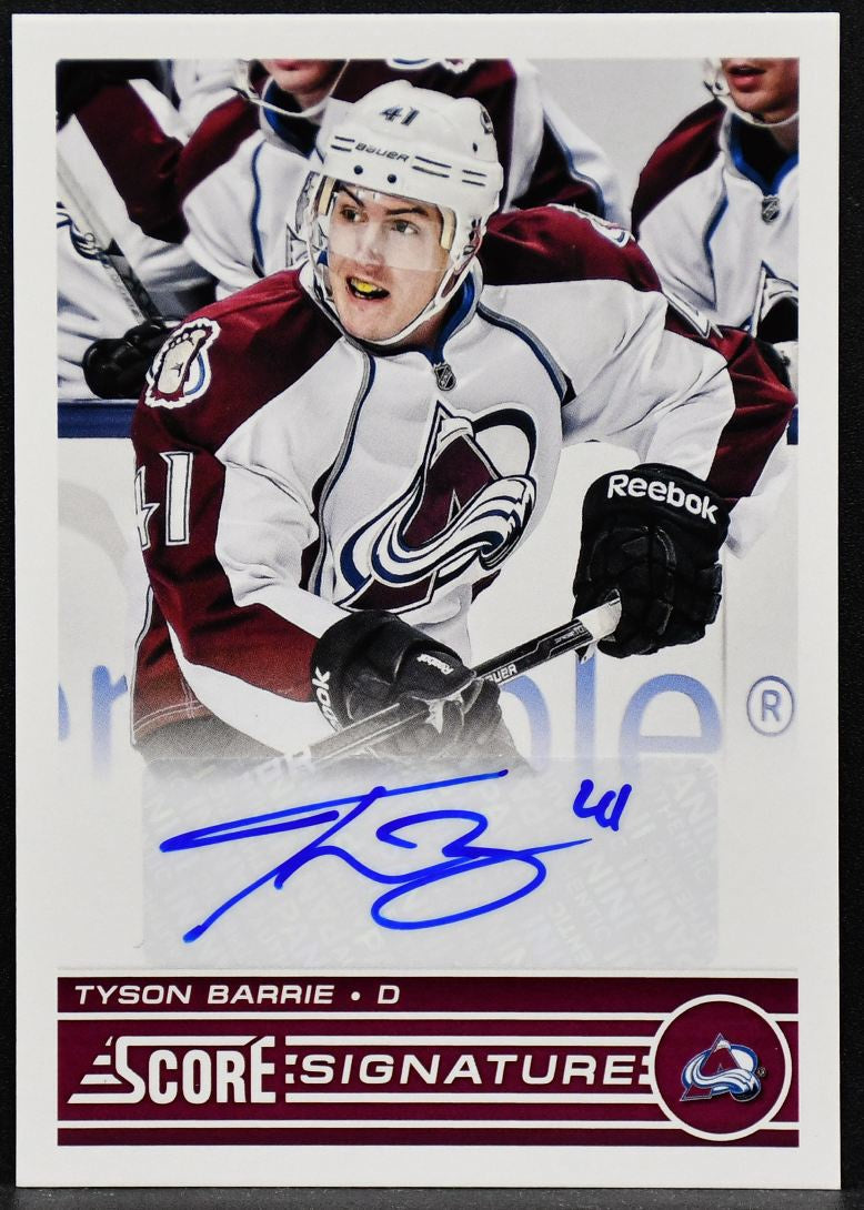2013-14 Score Signatures Tyson Barrie SS-TB Colorado Avalanche Auto