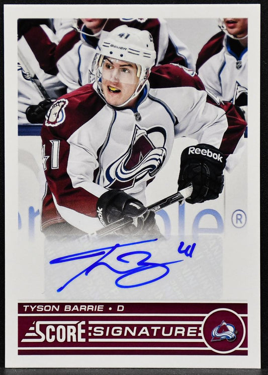 2013-14 Score Signatures Tyson Barrie SS-TB Colorado Avalanche Auto