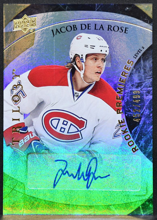 2015-16 Trilogy Rookie Premieres Lvl2 Jacob De La Rose 139 RC Auto 452/499 3313