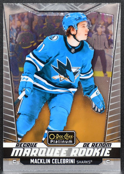 2024-25 O-Pee-Chee Platinum Marquee Rookie Macklin Celebrini 263 Sharks RC 7204