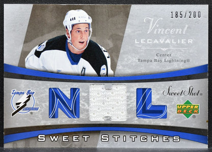 2006-07 UD Sweet Shot Stitches Vincent Lecavalier Lightning 185/200 Jersey 5524