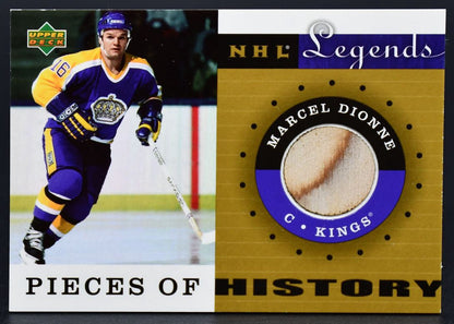 2001-02 UD NHL Legends Pieces of History Marcel Dionne PH-MD Hockey Stick