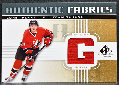 2011-12 SP Game Used Authentic Fabrics Corey Perry AF-PE Team Canada Jersey 1038