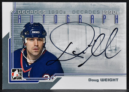2012-13 In The Game Decades 1990s Autographs Doug Weight A-DW Auto 9972