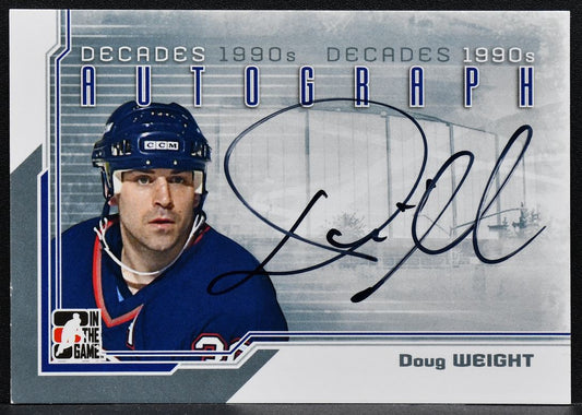 2012-13 In The Game Decades 1990s Autographs Doug Weight A-DW Auto 9972