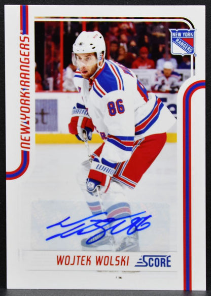 2011-12 Score Signatures Wolski 307 New York Rangers Auto 1222