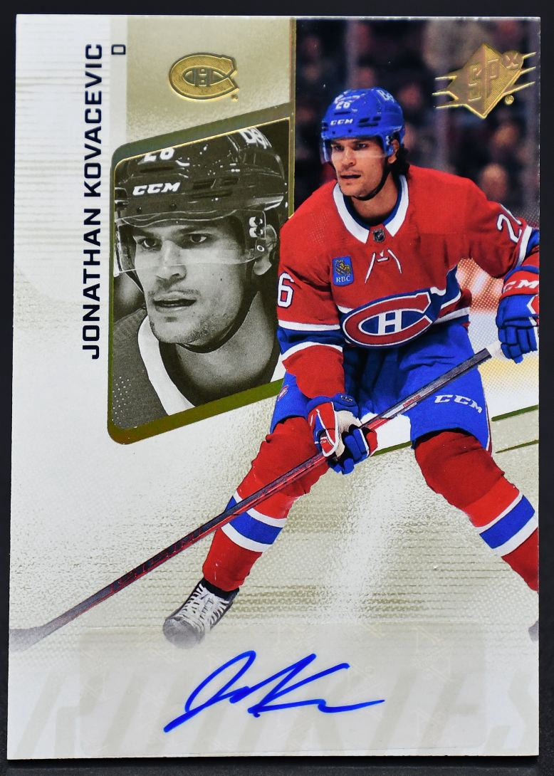 2022-23 SPx Jonathan Kovacevic 162 Montreal Canadiens RC Auto