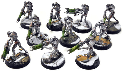 NECRONS 10 Necron Warriors #2 WELL PAINTED Warhammer 40K 4925