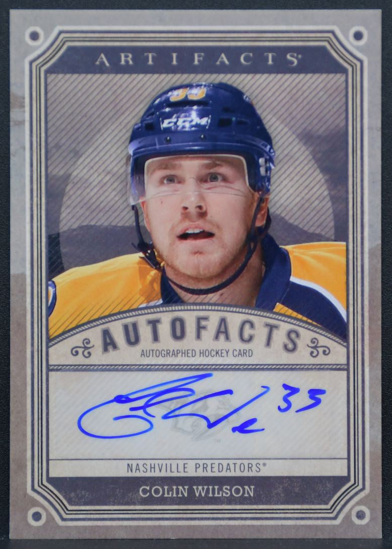 2013-14 Upper Deck Artifacts Autofacts Colin Wilson A-CW Predators Auto 8522