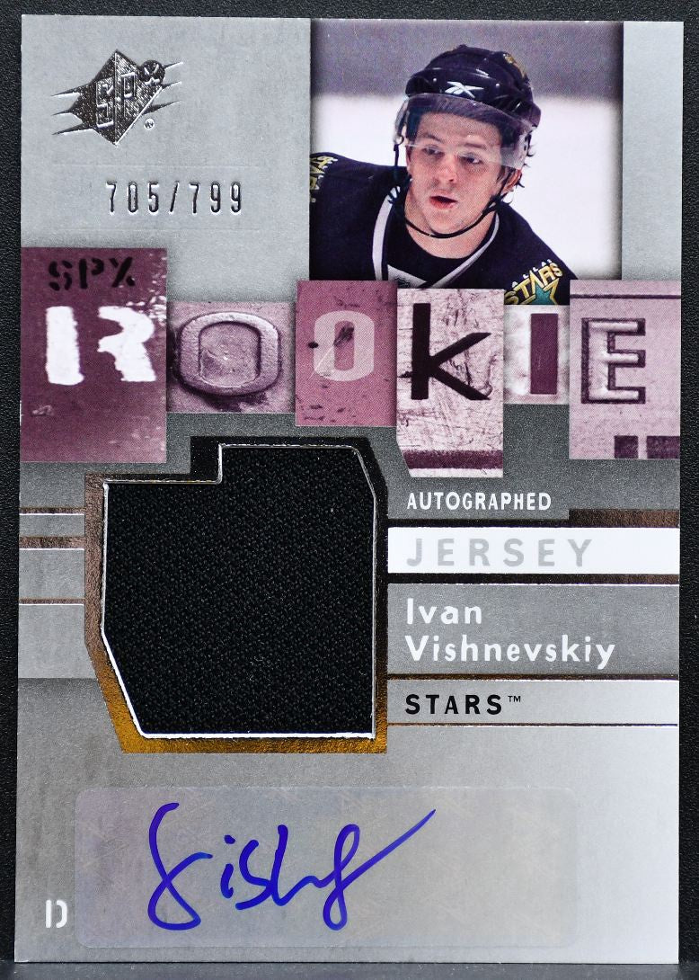 2009-10 SPx Rookie Auto Jersey Ivan Vishnevskiy RC Auto 705/799 Jersey 7424