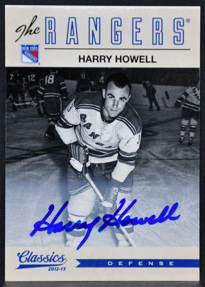 2012-13 Panini Classics Signatures Autographs Harry Howell 144 Rangers Auto 0089