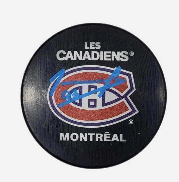 Joshua Roy Autographed Puck - Les Canadiens de Montréal