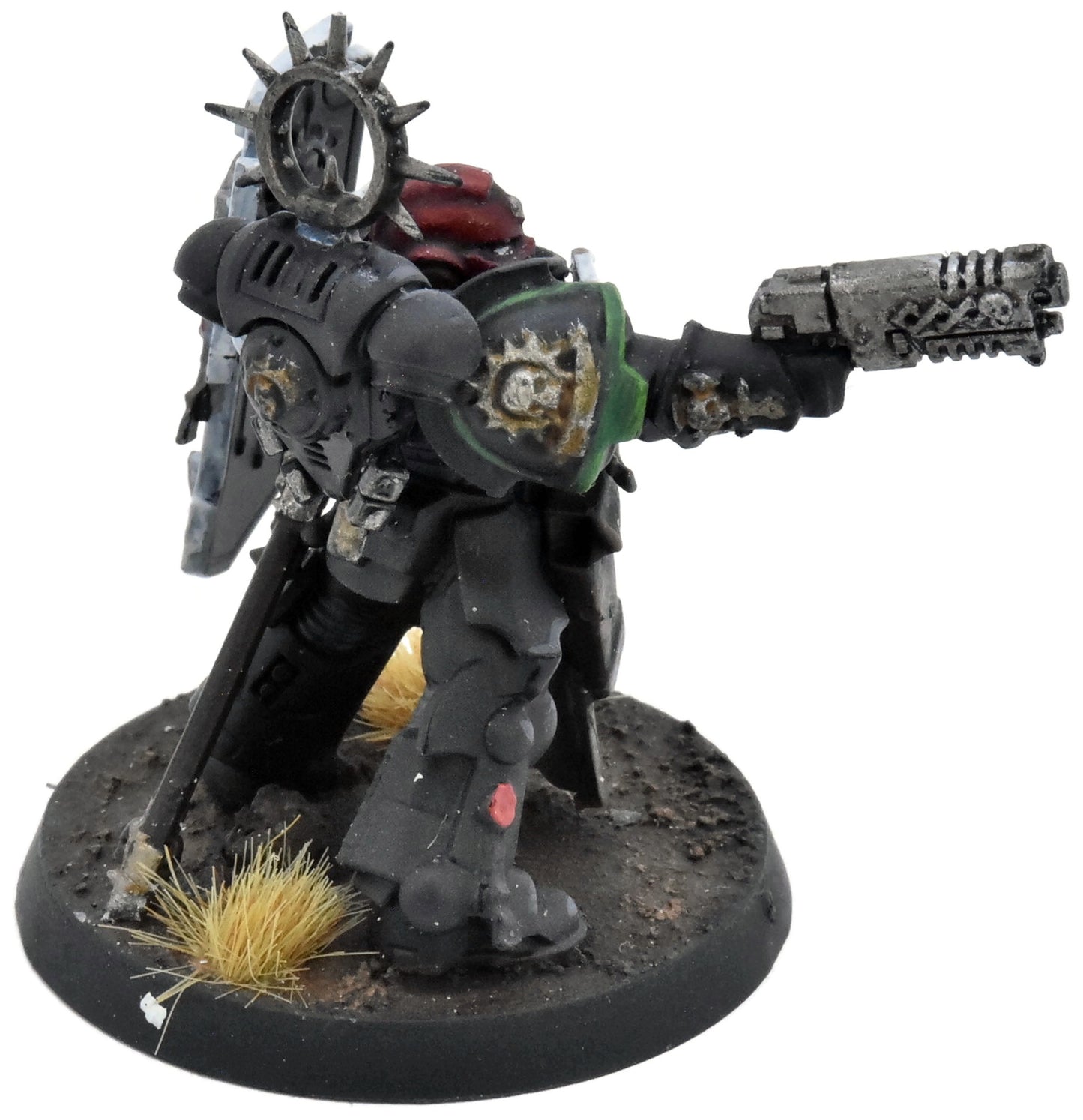 SPACE MARINES Raven Guard Primaris Lieutenant Relic Shield #1 WELL PAINTED