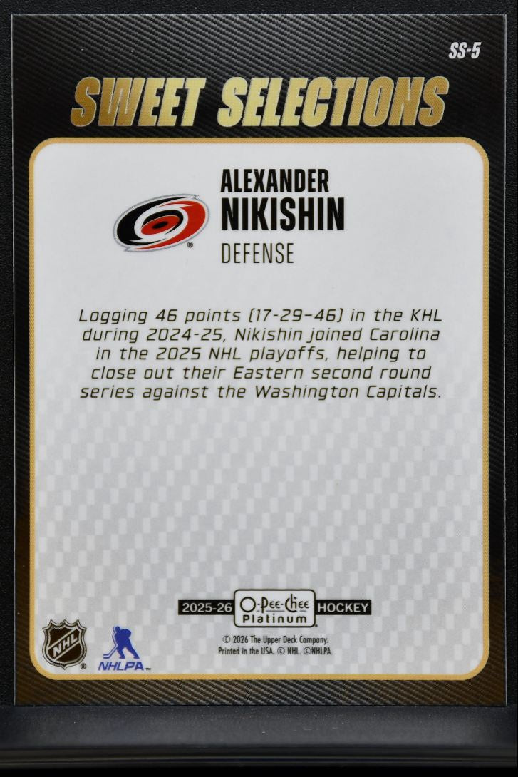 2025-26 O Pee Chee Platinum Sweet Selections Alexander Nikishin RC 7733