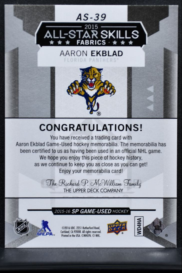 2015-16 SP Game Used 2015 All-Star Skills Fabrics Ekblad Jersey 8021