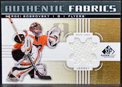 2011-12 SP Game Used Authentic Fabrics Sergei Bobrovsky AF-SB Flyers Jersey 5306
