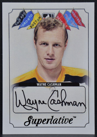 2012-13 In the Game Superlative Wayne Cashman A-WCA Boston Bruins Auto 3368