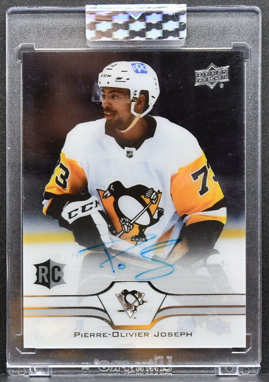 2020-21 UD Clear Cut Base Set Rookie Pierre-Olivier Joseph Penguins RC Auto 2348