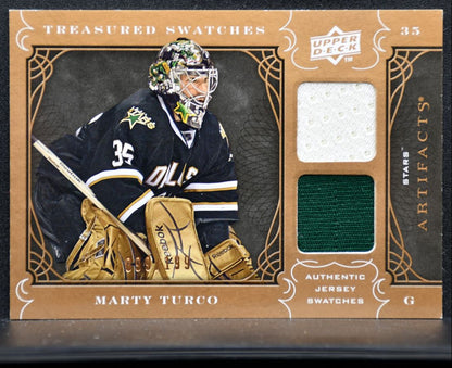 2009-10 Upper Deck Artifacts Treasured Swatches Marty Turco Stars Jersey 1013