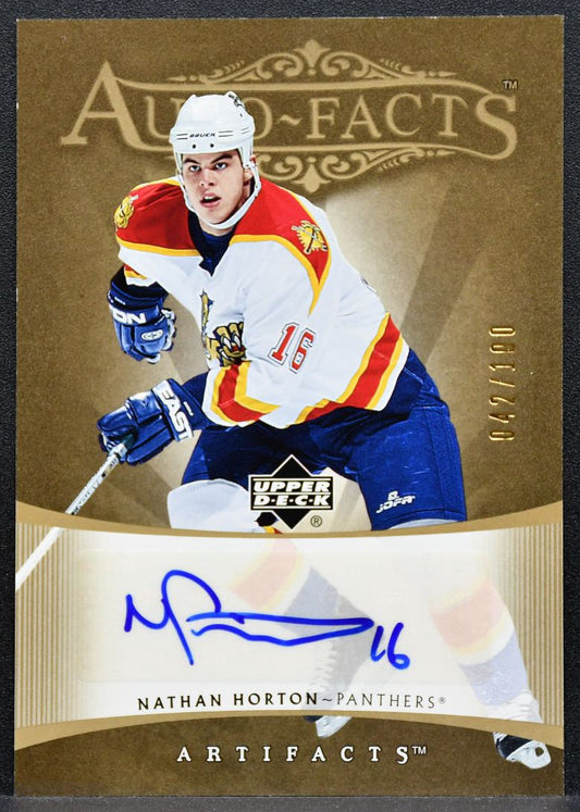 2005-06 Upper Deck Artifacts Autofacts Nathan Horton Panthers Auto 042/100 7132