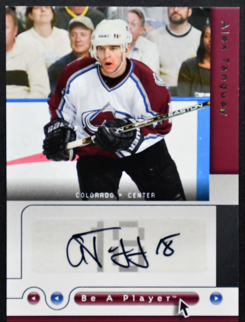 2005-06 Upper Deck Be a Player Signatures Alex Tanguay AT Avalanche Auto 0703