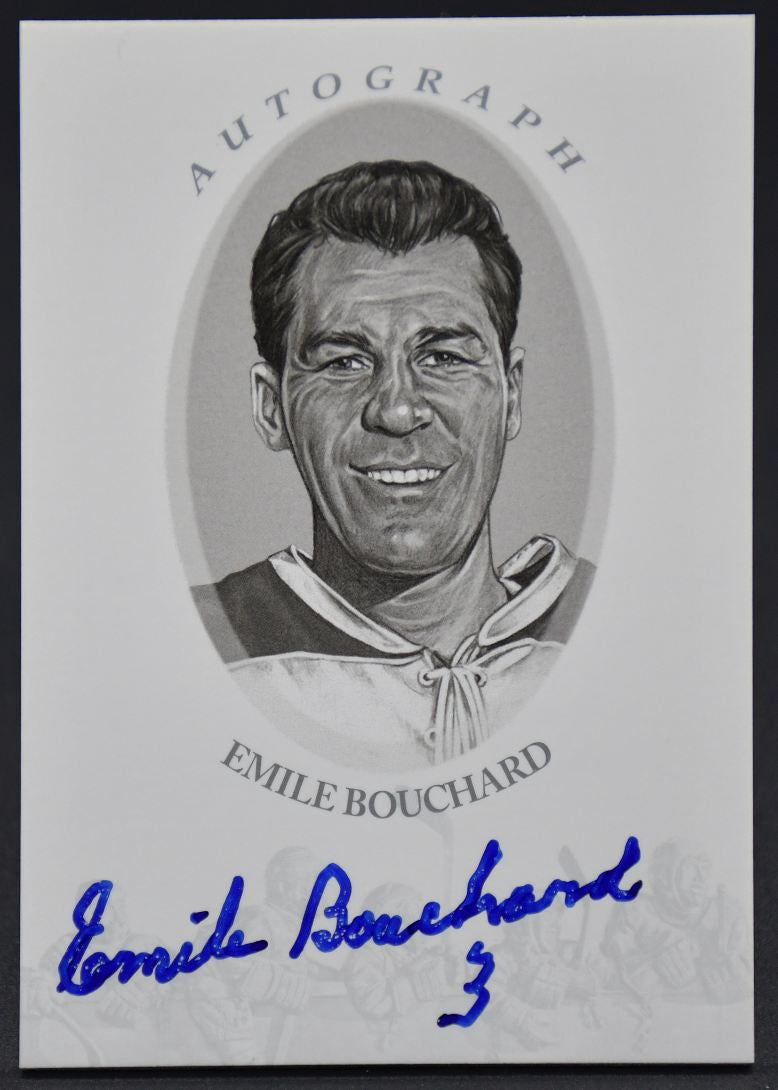 2010-11 Leaf In The Game Enshrined Silver Auto Emile Bouchard A-EB Auto
