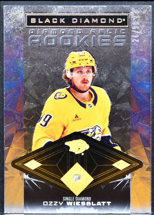 2025-26 UD Black Diamond Relic Rookies Ozzy Wiesblatt Predators RC /99 9766