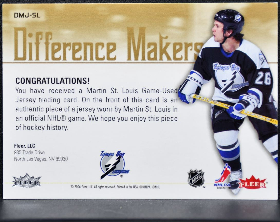 2005-06 Fleer Ultra Difference Makers Jersey St. Louis Lightning Jersey 8655