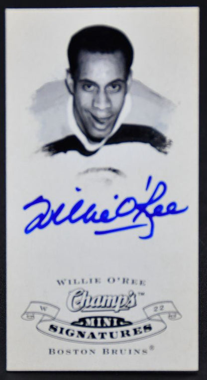2008-09 UD Champ's Mini Signatures Willie O'Ree CS-WO Auto