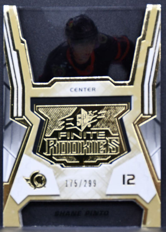 2021-22 SPx Finite Rookies Gold Shane Pinto F-9 Ottawa Senators RC 175/299 8090
