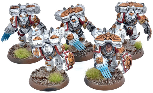 SPACE MARINES 5 Vanguard Veteran Squad #1 WELL PAINTED 40K White Scars