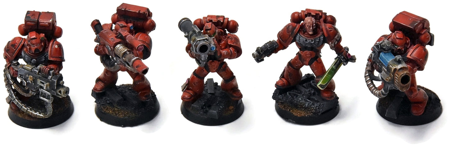 BLOOD ANGELS 5 Devastator Squad #12 Some Metal Parts PRO PAINTED Warhammer 40K