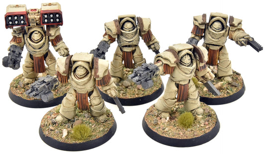 DARK ANGELS 5 Cataphractii Terminators #1 WELL PAINTED Forge World 40K