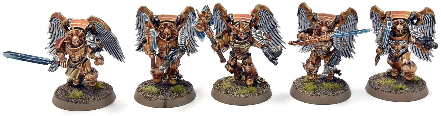 BLOOD ANGELS 5 Sanguinary Guards #7 Magnetized PRO PAINTED Warhammer 40K