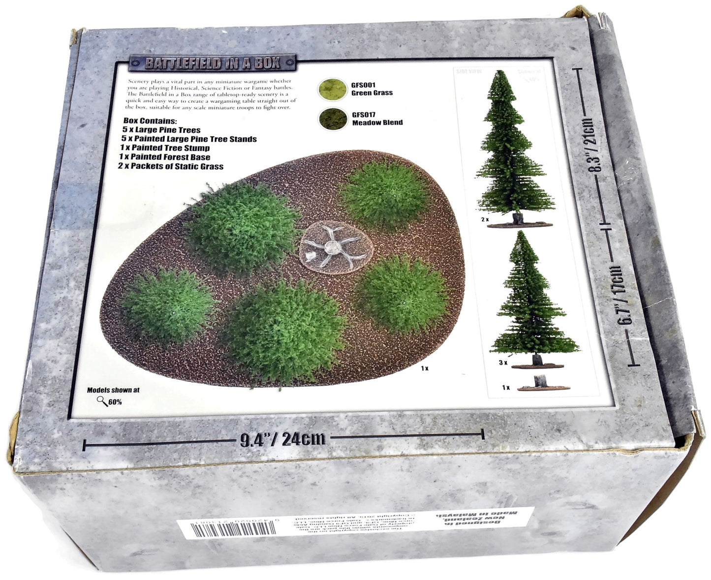 BATTLEFIELD IN A BOX Large Pine Wood Open Box