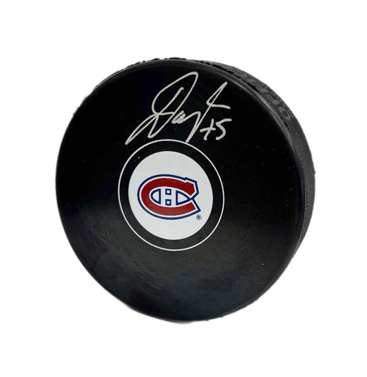 Jakub Dobes Autographed Puck - Logo