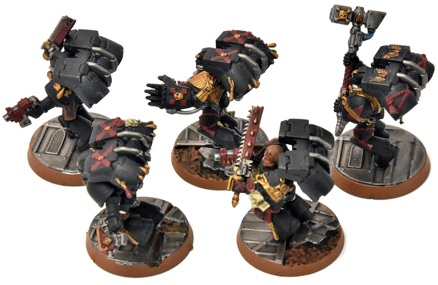 BLOOD ANGELS 5 Death Company With Jump Pack #12 WELL PAINTED Warhammer 40K