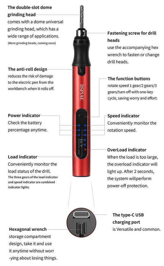 DSPIAE Portable Electric Sanding Pen