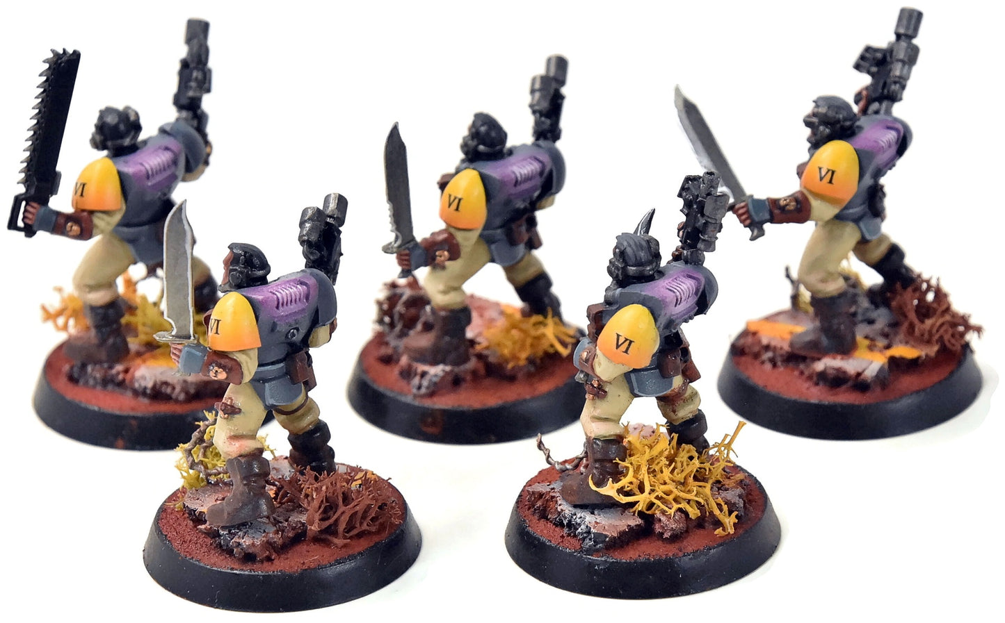 SPACE MARINES 5 Scouts #3 PRO PAINTED Warhammer 40K 0115