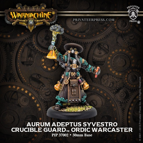 Crucible Guard - Aurum Adeptus Syvestro Warcaster (Metal/Resin) (PIP 37002)