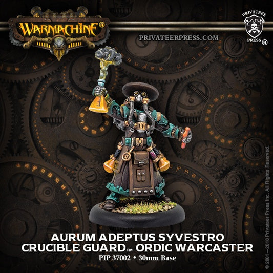 Crucible Guard - Aurum Adeptus Syvestro Warcaster (Metal/Resin) (PIP 37002)