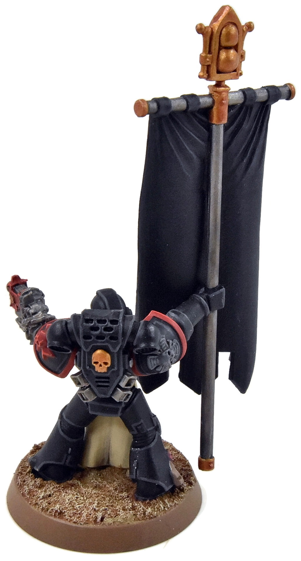 SPACE MARINES Ancient With Banner #1 Black Templars PRO PAINTED 40K